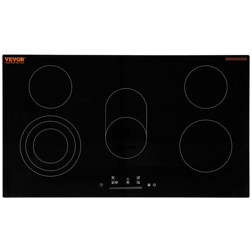 LT5-33 - 5-Burner Built-in Electric Cooktop with Slider Controls, 35.4"x20.5"