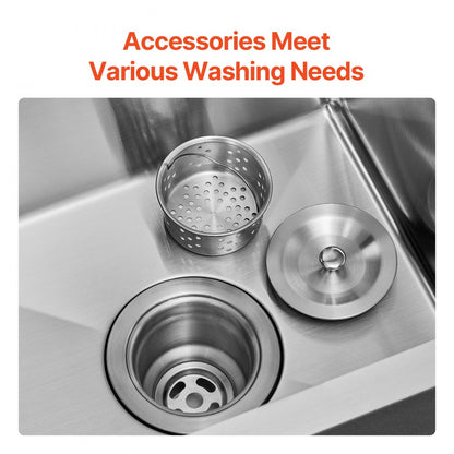T252209RS0 - 25x22" Stainless Steel Kitchen Sink with Soundproof Design