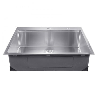 T302209RS1 - 30x22" Stainless Steel Drop-In Sink with Workstation Design