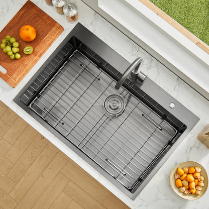T332209RB0 - 33" Stainless Steel Drop-In Sink with Noise Dampening Pads