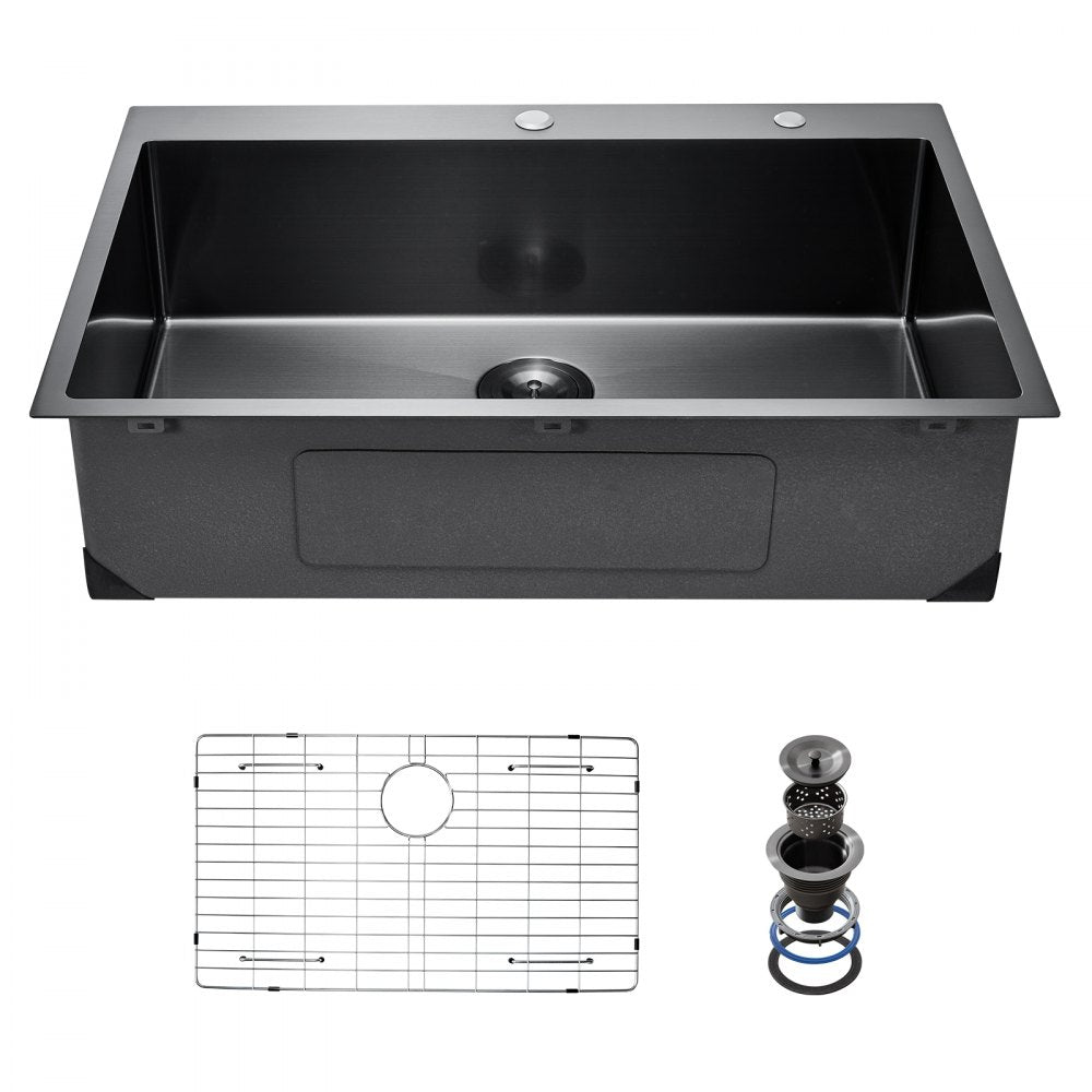 T332209RB0 - 33" Stainless Steel Drop-In Sink with Noise Dampening Pads