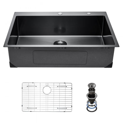T332209RB0 - 33" Stainless Steel Drop-In Sink with Noise Dampening Pads