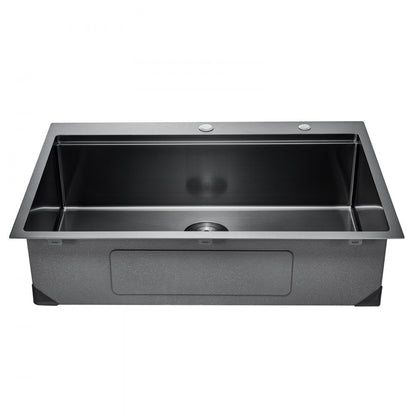 T332209RB1 - 33x22" Stainless Steel Farmhouse Sink with Soundproof Noise Reduction