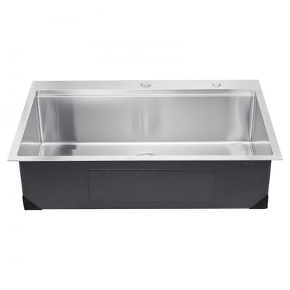 T332209RS1 - 33x22" Stainless Steel Drop-In Kitchen Sink Workstation