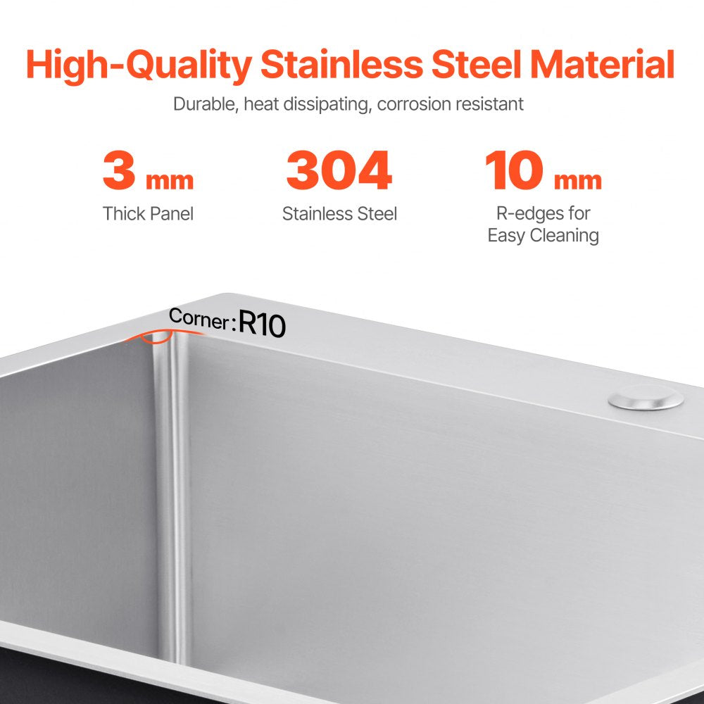 T332209RS0 - 33x22" Stainless Steel Kitchen Sink with Noise Reduction