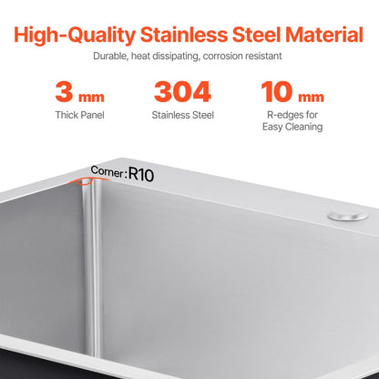 T332209RS0 - 33x22" Stainless Steel Kitchen Sink with Noise Reduction
