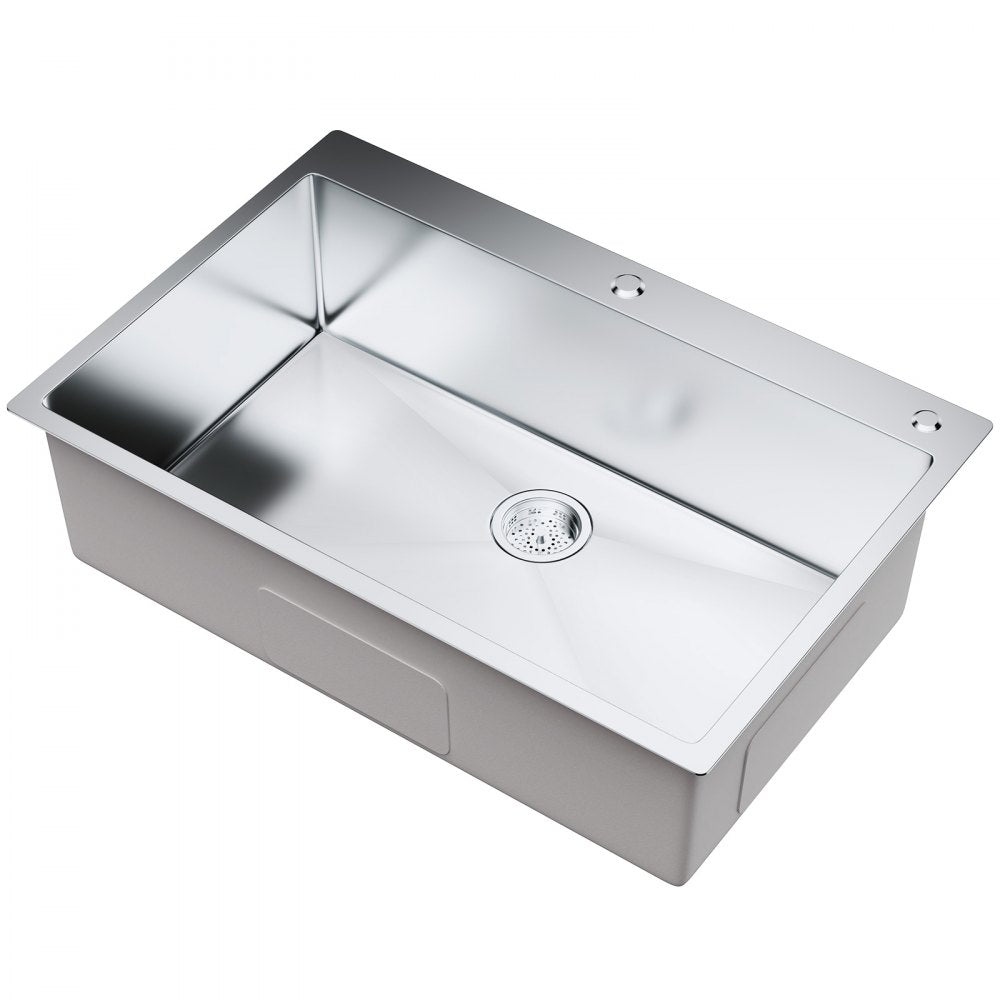 KM-SC-2302-SKU3 - Durable 304 Stainless Steel Drop-In Kitchen Sink