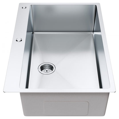 KM-SC-2302-SKU3 - Durable 304 Stainless Steel Drop-In Kitchen Sink