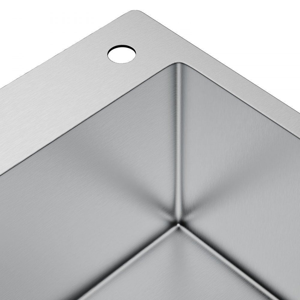 KM-SC-2302-SKU3 - Durable 304 Stainless Steel Drop-In Kitchen Sink
