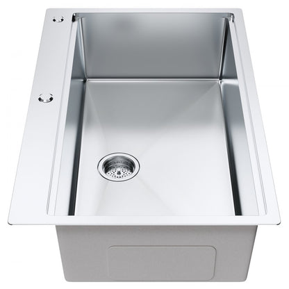 KM-SC-2302-SKU2 - 33" Stainless Steel Drop-In Sink with Accessories