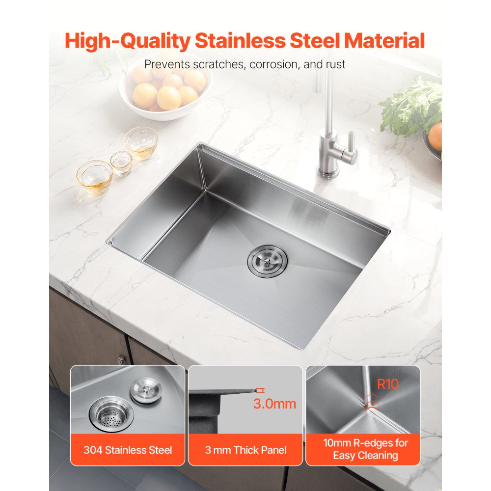 U271909RS0 - 27" Stainless Steel Kitchen Sink Workstation with Accessories