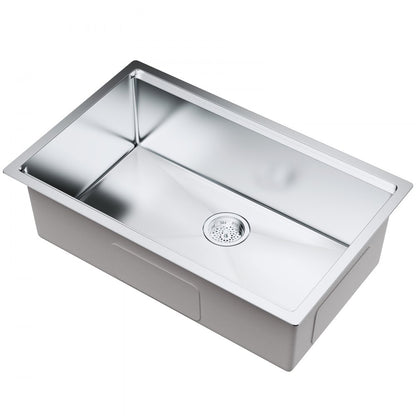 KM-SC-2302-SKU4 - Undermount 304 Stainless Steel Single Bowl Kitchen Sink