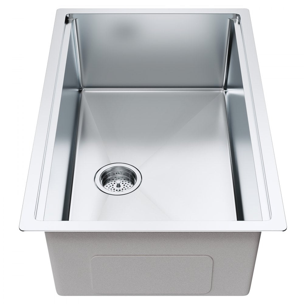 KM-SC-2302-SKU4 - Undermount 304 Stainless Steel Single Bowl Kitchen Sink