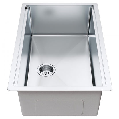 KM-SC-2302-SKU4 - Undermount 304 Stainless Steel Single Bowl Kitchen Sink