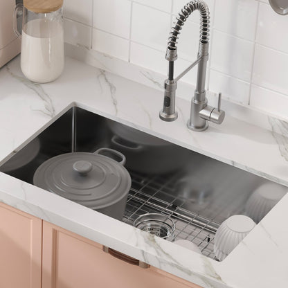 KM-SC-2302-SKU5 - Durable 304 Stainless Steel Kitchen Sink for Home & Commercial Use