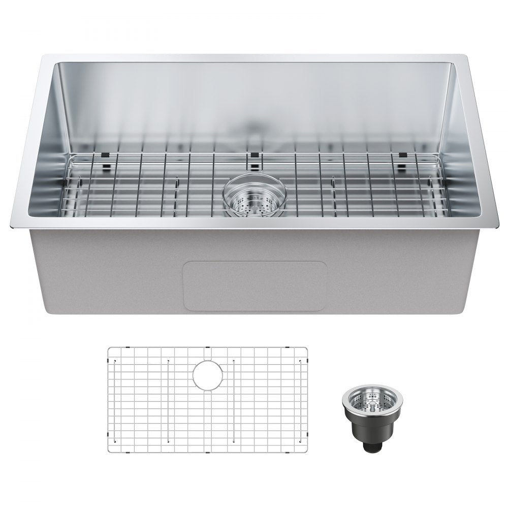 KM-SC-2302-SKU5 - Durable 304 Stainless Steel Kitchen Sink for Home & Commercial Use