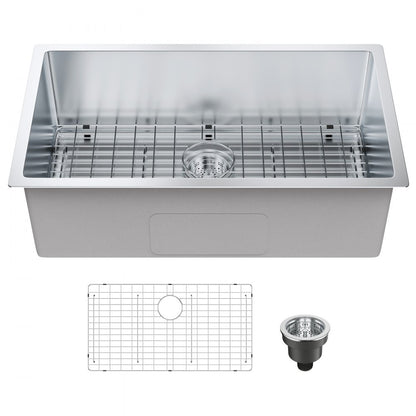 KM-SC-2302-SKU5 - Durable 304 Stainless Steel Kitchen Sink for Home & Commercial Use