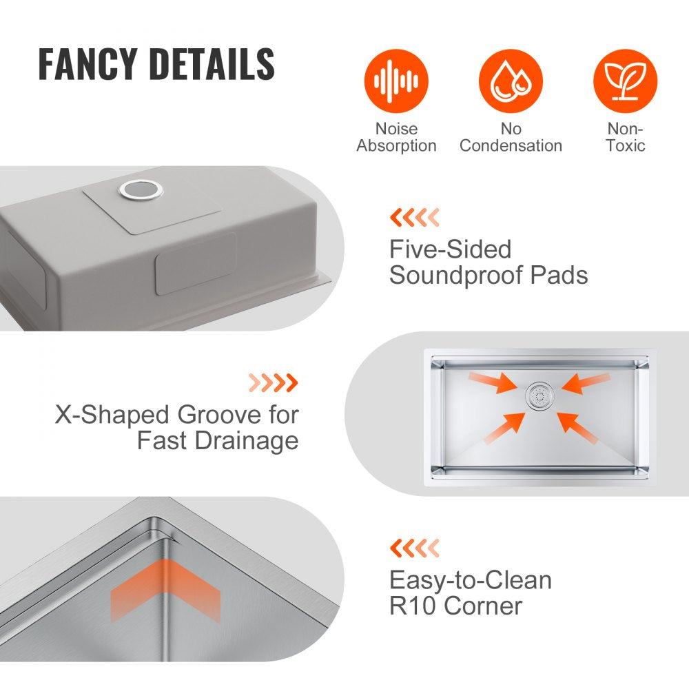 KM-SC-2302-SKU6 - 304 Stainless Steel Drop-In Sink with Accessories