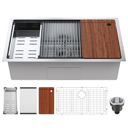 KM-SC-2302-SKU6 - 304 Stainless Steel Drop-In Sink with Accessories