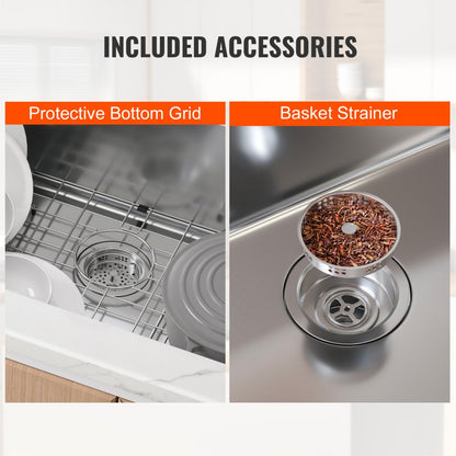 KM-SC-2302-SKU7 - 304 Stainless Steel Drop-In/Undermount Kitchen Sink