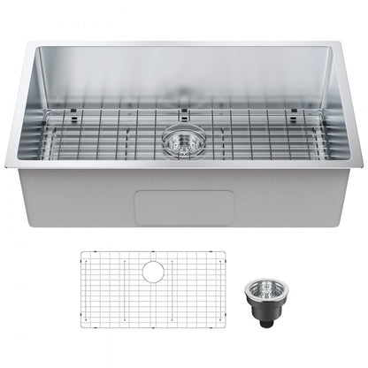 KM-SC-2302-SKU7 - 304 Stainless Steel Drop-In/Undermount Kitchen Sink