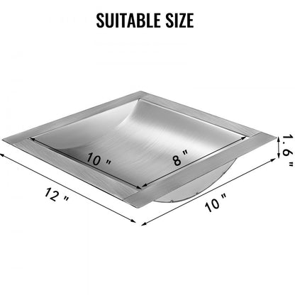 010290486870 - 12"x10" 304 Stainless Steel Drop-in Tray, Scratch Resistant