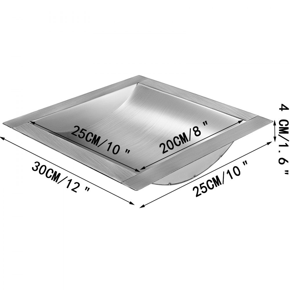 010290486870 - 12"x10" 304 Stainless Steel Drop-in Tray, Scratch Resistant