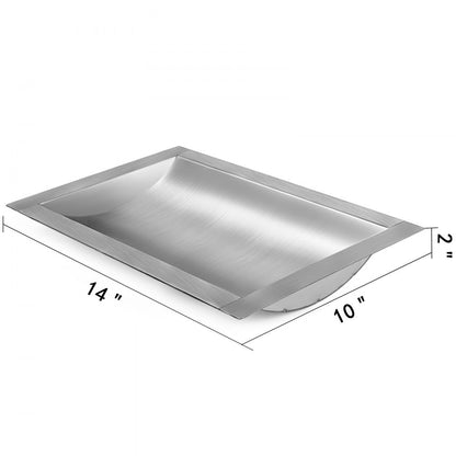 010257088201 - 14" x 10" VEVOR Stainless Steel Drop-In Tray for Cash Transactions