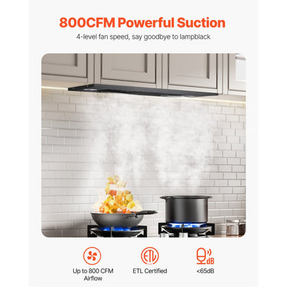 E70-P30 - 800CFM Stainless Steel Range Hood with Gesture Control