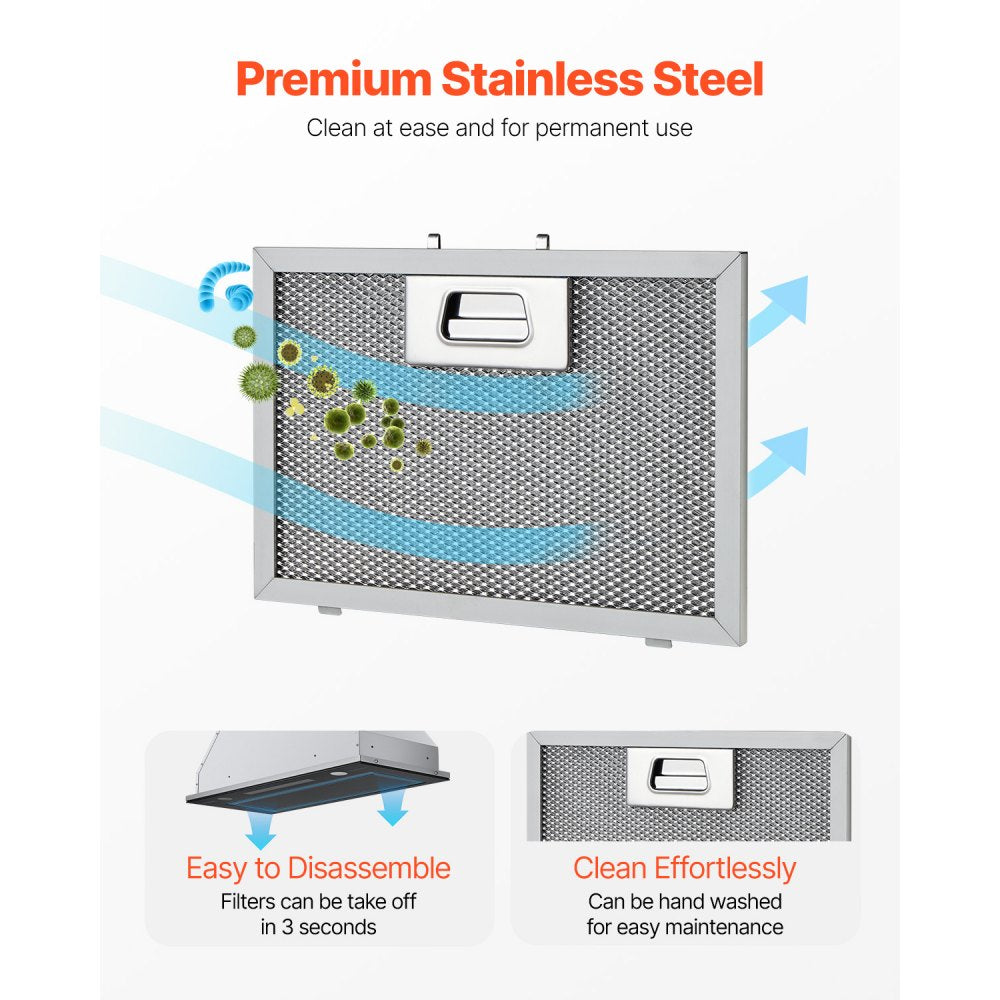 BUG08A-P30 - 30" Stainless Steel Range Hood with 800 CFM & Touch Control