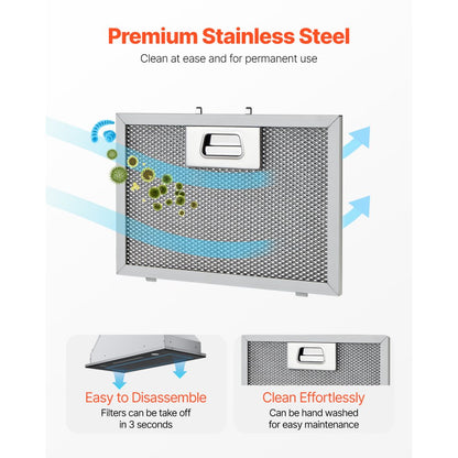 BUG08A-P30 - 30" Stainless Steel Range Hood with 800 CFM & Touch Control