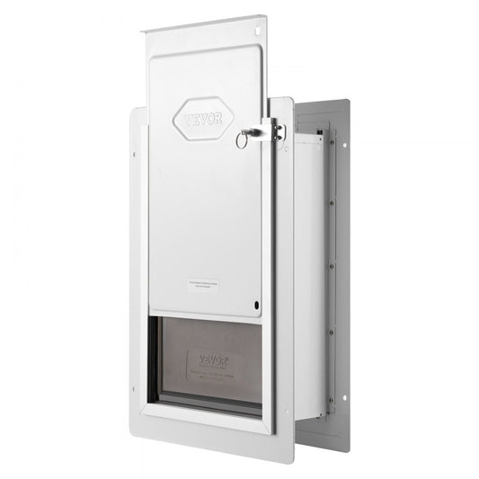 CWM02-L - Durable Metal Pet Door with Waterproof PVC Flaps for Easy Access
