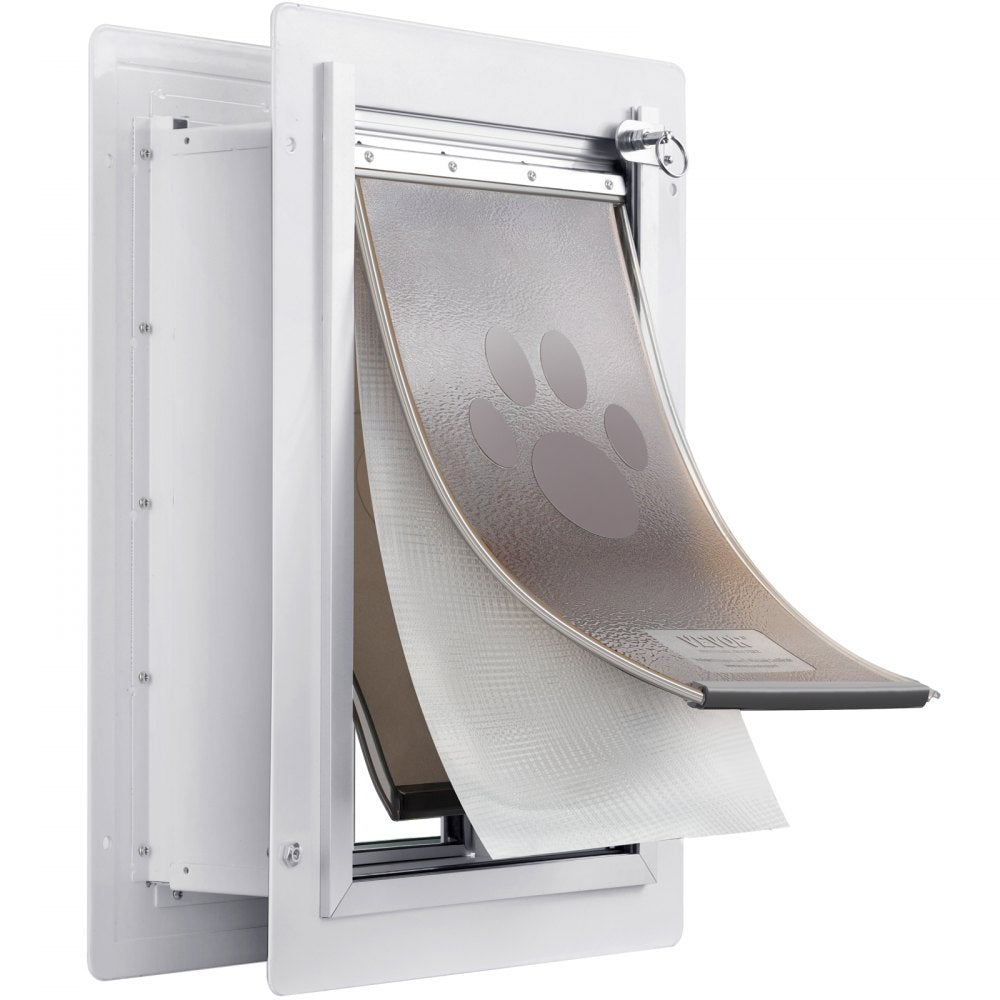 CWM02-L - Durable Metal Pet Door with Waterproof PVC Flaps for Easy Access