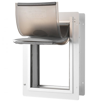 CWM02-M - Weatherproof Metal Pet Door for Walls, Lockable Flap Design