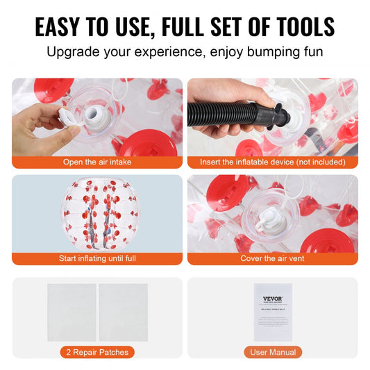 HCPPQ-004 - 4FT VEVOR Inflatable Bumper Ball for Outdoor Fun