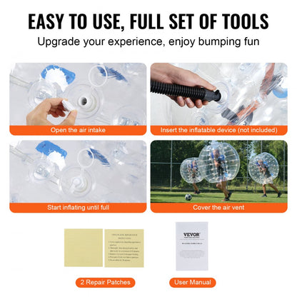 HCPPQ-005 - 4FT VEVOR Inflatable Bumper Balls 2-Pack for Outdoor Fun