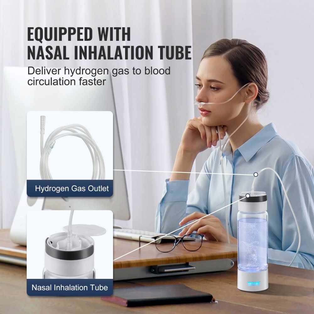 EHM-H11 - Portable Hydrogen Water Maker with Self-Cleaning, 380ml Capacity