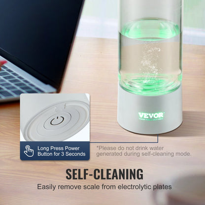 EHM-H11 - Portable Hydrogen Water Maker with Self-Cleaning, 380ml Capacity