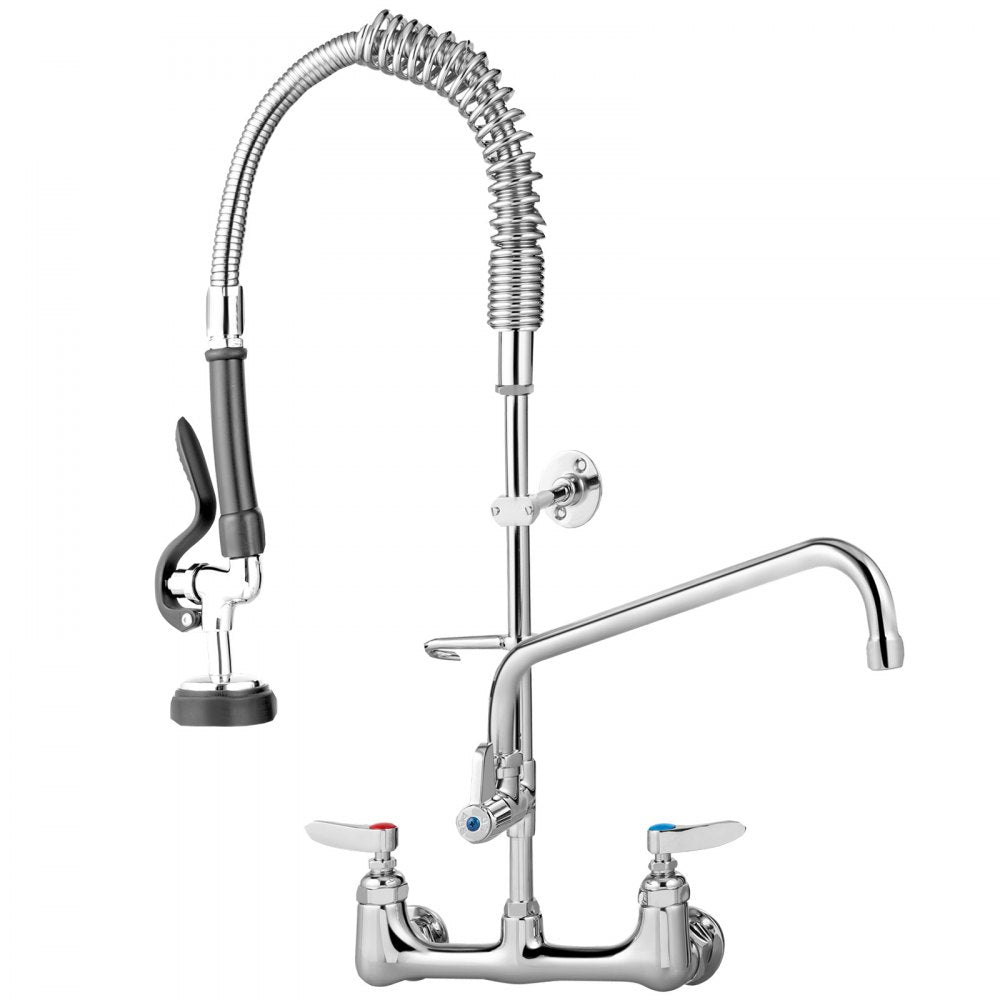 5805A-08 - 36" Commercial Brass Faucet with 12" Swivel Spout & Sprayer