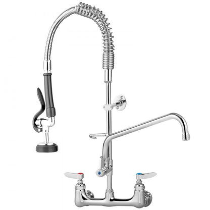 5805A-08 - 36" Commercial Brass Faucet with 12" Swivel Spout & Sprayer
