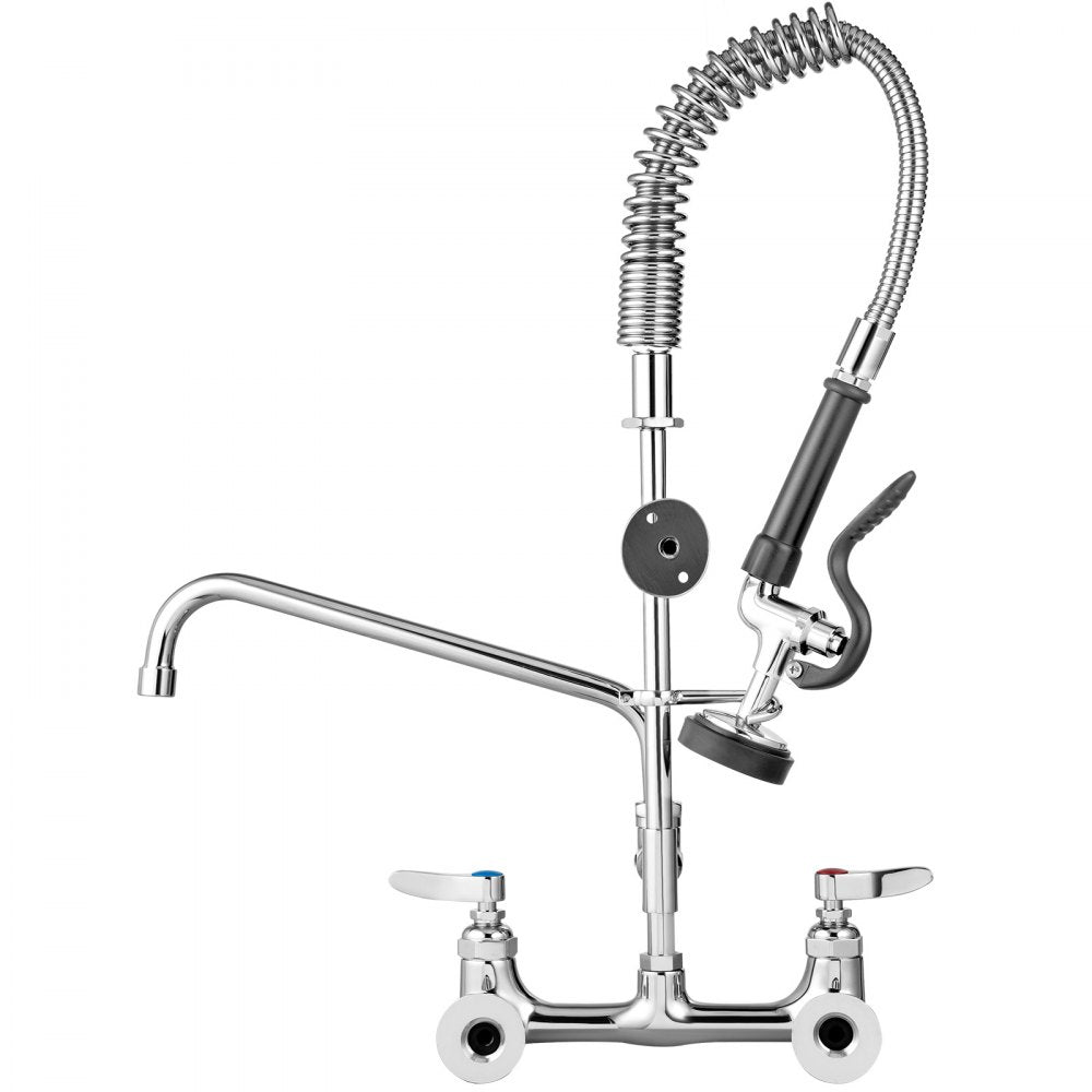 5805A-08 - 36" Commercial Brass Faucet with 12" Swivel Spout & Sprayer