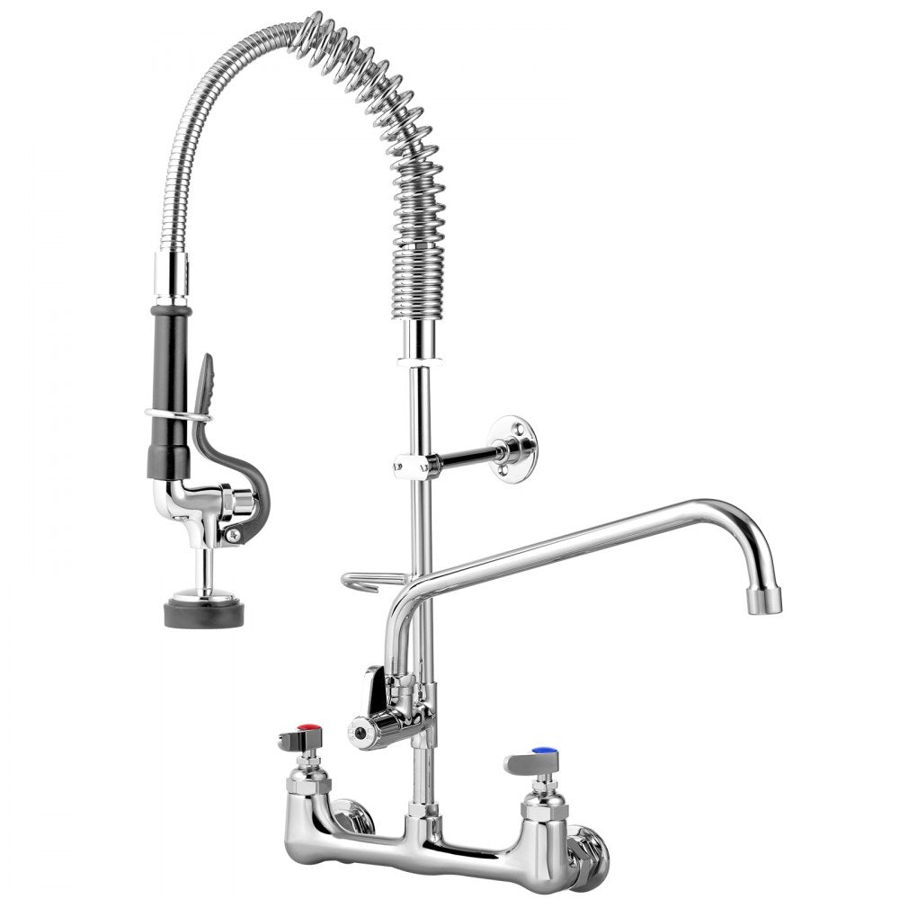 5805A-08 - 36" Commercial Brass Faucet with 12" Swivel Spout & Sprayer