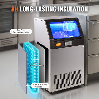 LB100T - Efficient 100lbs/Day Ice Maker for Commercial Use