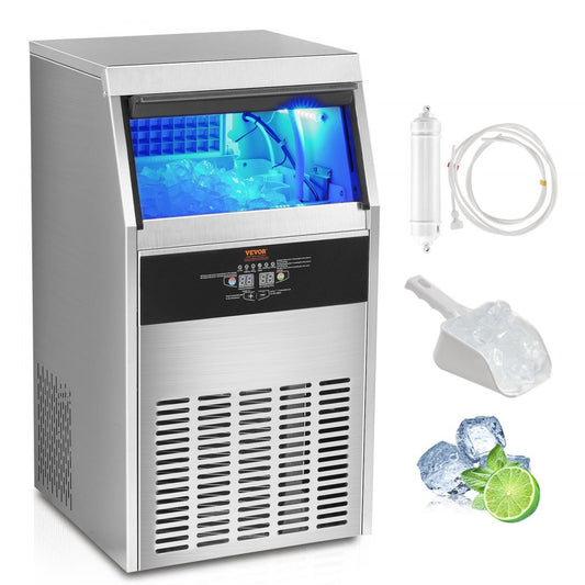 SSX130 - 150lbs/24H Stainless Steel Ice Maker with Digital Display