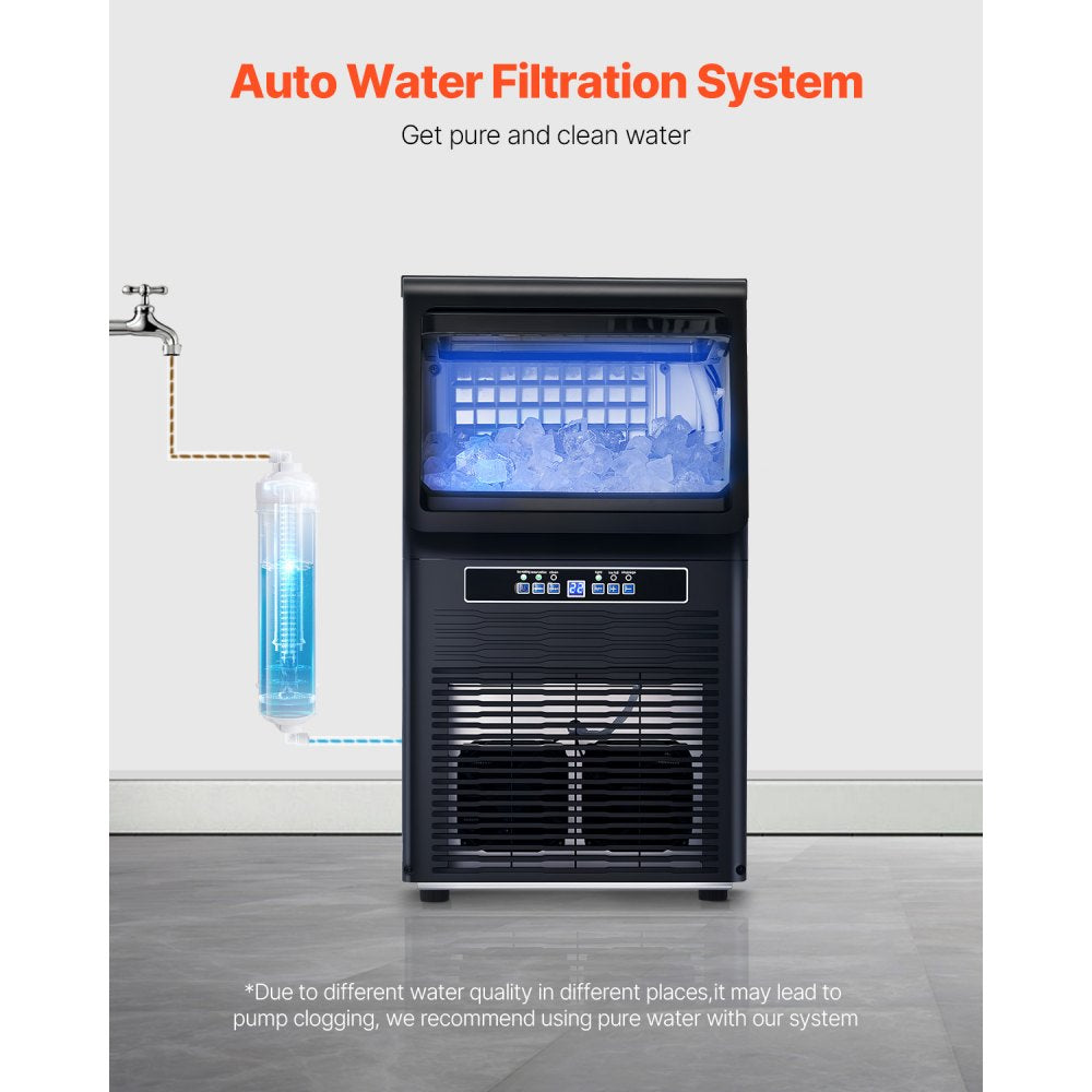 KJ-AT25F - 70 lbs/Day Compact Ice Maker, 13.7x13.2x24.6 in.