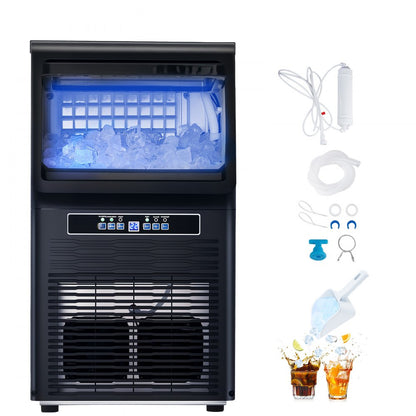 KJ-AT25F - 70 lbs/Day Compact Ice Maker, 13.7x13.2x24.6 in.