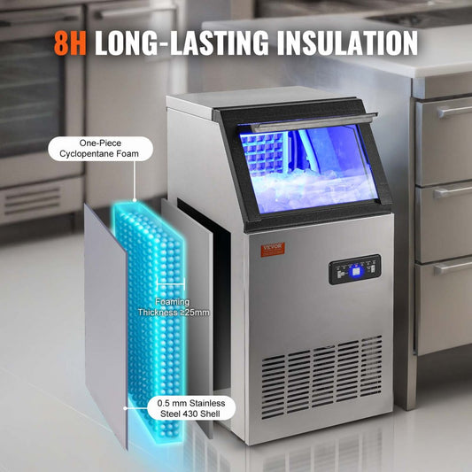 SKF-BT45F - 100 lbs/24H VEVOR Commercial Ice Maker with Self-Cleaning Function