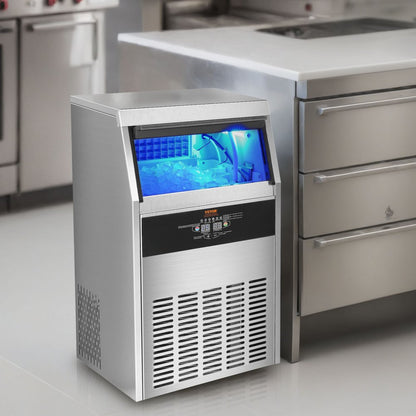 SSX110 - VEVOR 110 lbs/24h Ice Maker with Self-Cleaning Feature