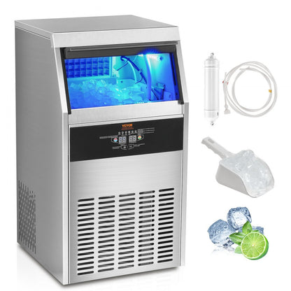SSX110 - VEVOR 110 lbs/24h Ice Maker with Self-Cleaning Feature