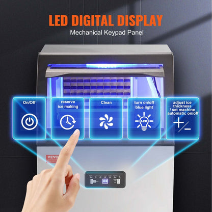 SKF-C50F - Efficient 120 lbs/24H Commercial Ice Maker, Freestanding Unit